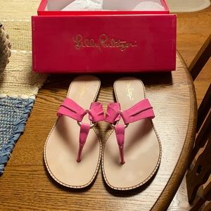 Lilly Pulitzer McKim Sandal in Pink Tropics.